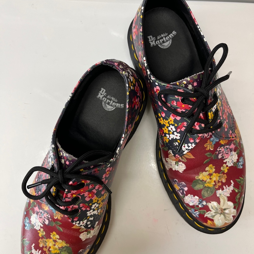 Dr. Martens Colorful Floral Lace-Up Shoes